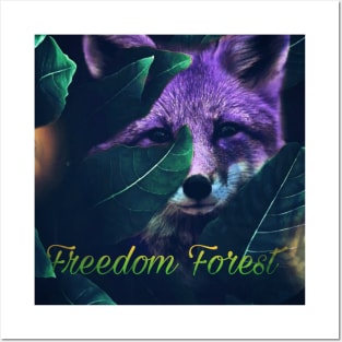 Freedom Forest Fox Posters and Art